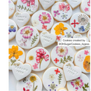 Pressed Edible Flowers - Cupcake/Cookie Size - A5 Card