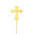 Cake Topper - Cross - Gold Plated