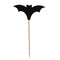 Cupcake Toppers - Black Bats (Halloween) 12pk