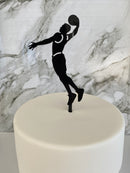 Cake Topper - Silhouette Basketball Player (Black Acrylic Cake Topper)