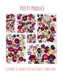 Pressed Edible Flowers - Cupcake/Cookie Size - A5 Card