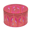 Cake Storage Tin - New India (Pink Archways) 25cm (Large) Round - by Sara Miller London