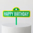 Cake Topper - Happy Birthday Sesame Street Sign (acrylic cake topper)