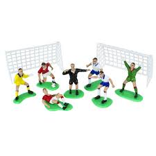 Cake Toppers - Soccer Team Figurines - 9pc Set