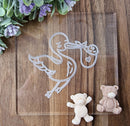 Debosser - Stork (Line Art) Baby Shower Cookie / Fondant Embosser