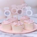 Cupcake Toppers - Team Bride Engagement Ring 12pk