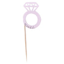 Cupcake Toppers - Team Bride Engagement Ring 12pk