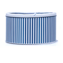 Cake Storage Tin - China Blue Etchings & Roses - 22cm (Medium) Round - by Sanderson