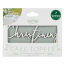 Cake Topper - Christening (White Wood)