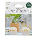 Cupcake Toppers - Hey Baby (Sage Green) 12pk