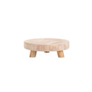 10 inch Footed Natural Timber Rustic Cake Display Stand