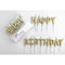 Candles: HAPPY BIRTHDAY Gold Metallic 13pc set