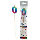 Candle: Rainbow Metallic Long Stick