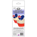 Australia Flag Hearts - Edible Wafer Cupcake Toppers