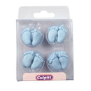 Sugar Decorations - Blue Baby Feet 12pk