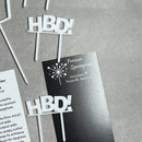 Cake Topper Set - HBD! BasketBall (Black Happy Birthday & Baskeball) 4 pc set