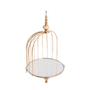 Cake Stand - Gold Single Tier Birdcage Cake Display 30cm D x 50cm H