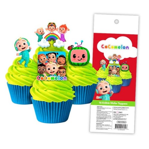 Cupcake Wafer Toppers - Cocomelon 16 pcs