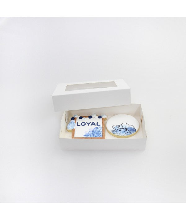 Cookie Box - 6.75 x 4.5 inch Biscuit/Cookie Box with White Lid
