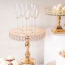 Cake Stand - 16 inch Gold & Crystal Cake Pedestal