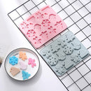 Silicone Mould - Cute Christmas 12 cavities (Tree, Snowman, Gingerbread, Snowflake, Santa Hat)