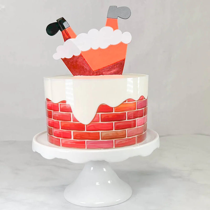 Cake Decorating Kit - Fat Santa in Chimney (5 inch x 25 inch)