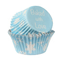 Cupcake Cases Std - Blue Snowlfakes Foil (25 pack) - Baked With Love