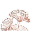 Floristry - Rose Gold Ginkgo Skeleton Leaf Spray - Artificial Foliage