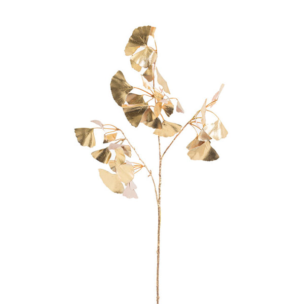 Floristry - Gold Ginkgo Leaf Spray - Artificial Foliage