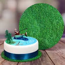 Grass Print - Round MDF Cake Boards