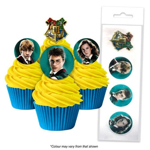 HARRY POTTER EDIBLE WAFER CUPCAKE TOPPERS 16 PIECES
