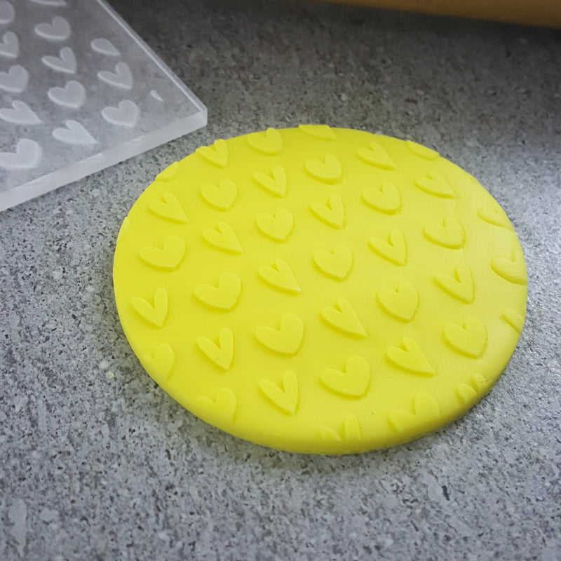 Embosser - Hearts Texture Debosser Plate