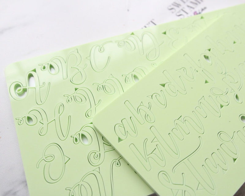 Curly - Alphabet Set - Sweet Stamp - Lime