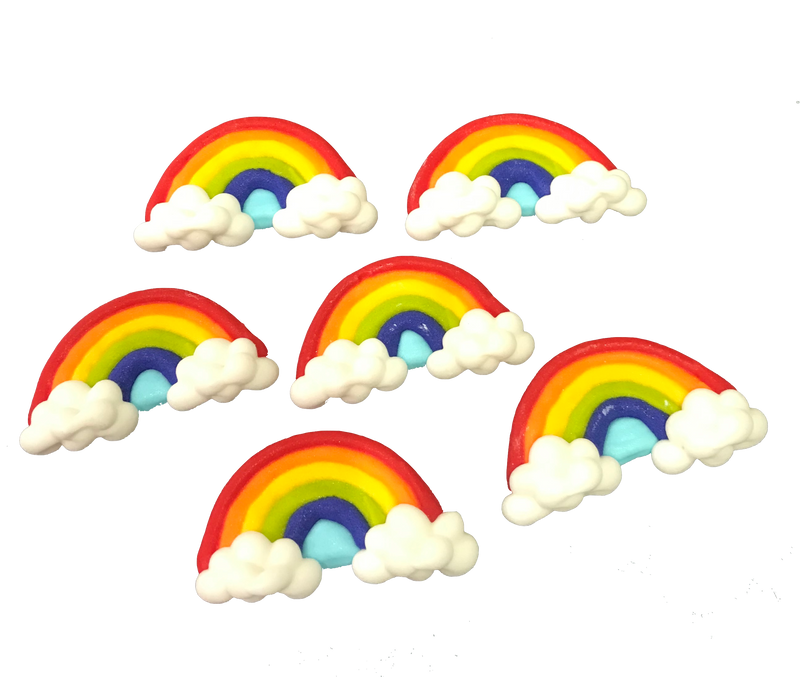 Mini Rainbows Sugar Decorations 6pk