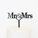 Mr & Mrs Acrylic Cake Topper - Black - SDD
