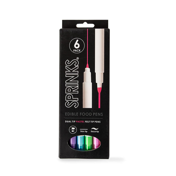 Edible Food Pens - Pastel 6 piece Set - Sprinks