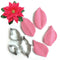 Flower Cutter Set - Poinsettia Christmas - Flower, Leaf Cutters & Veiners - 7 pc Set