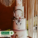 Cake Topper - Rope Flower Hoop Wooden Cake Topper