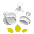 Cutters - Rose Leaf Plunger Cutter Set - 3pc