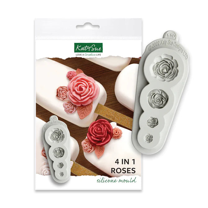 Silicone Mould - Roses 4 in 1