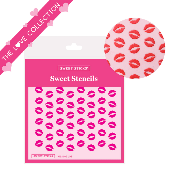 Kissing Lips - Cookie Stencil by Sweet Sticks