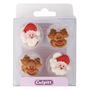 Sugar Decorations - Santa & Rudolf 12pcs