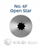 No 6F Open Star Piping Tip - Loyal