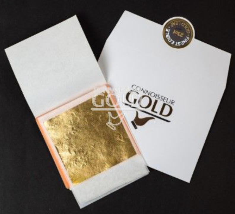 Edible Rose Gold Leaf 10 sheets transfer 23ct Connoisseur Gold