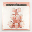 Cupcake Stand - Coral 3 Tier - Cardboard