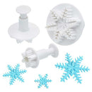 Cutters - Snowflake Plunger Cutter Set - 3pc