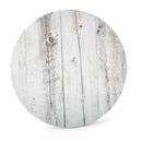 White Planks ( Wood Timber ) Print - Round MDF Cake Boards