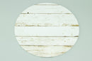 White Planks ( Wood Timber ) Print - Round MDF Cake Boards