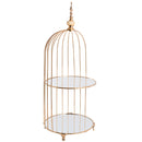 Cake Stand - Gold 2-Tier Birdcage Cake Display 30cm D x 74cm H