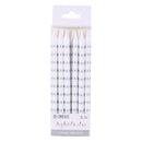 Silver Stripe Birthday Candles 12.5cm - 12pk